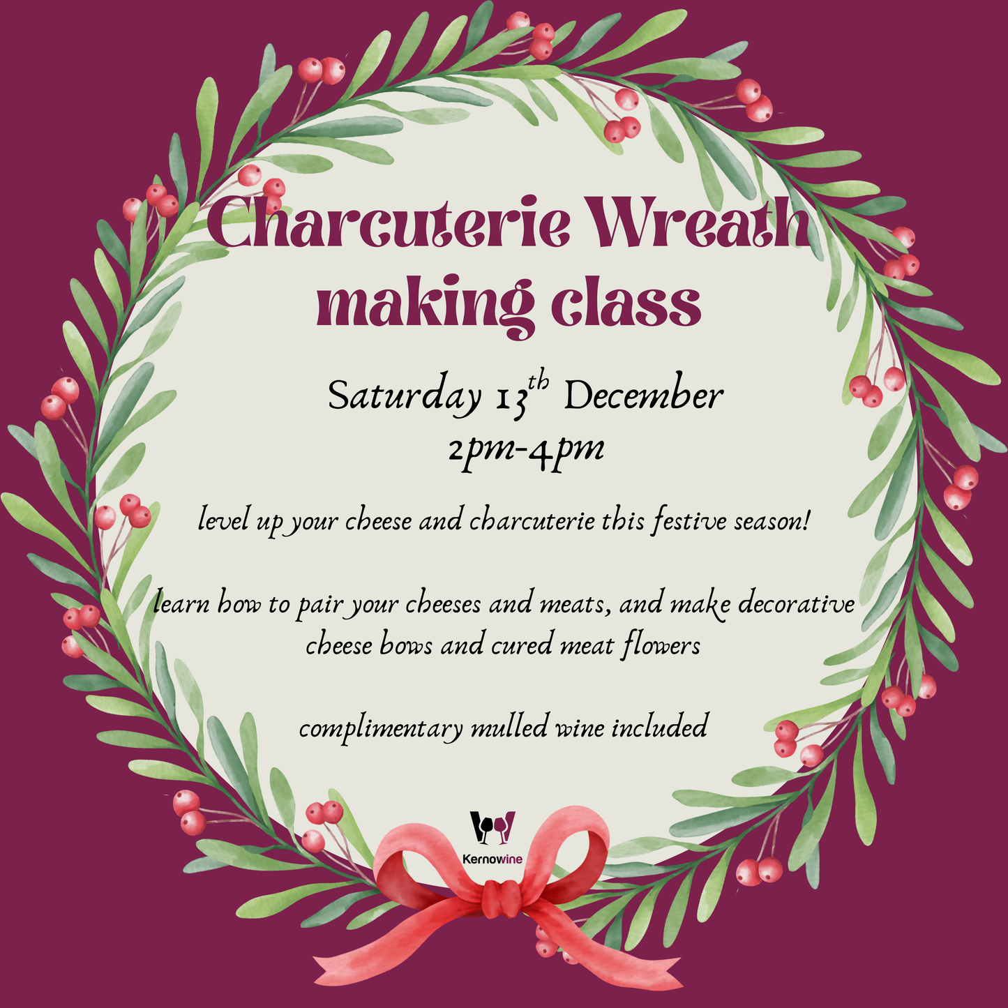 Charcuterie Wreath making class with Tash